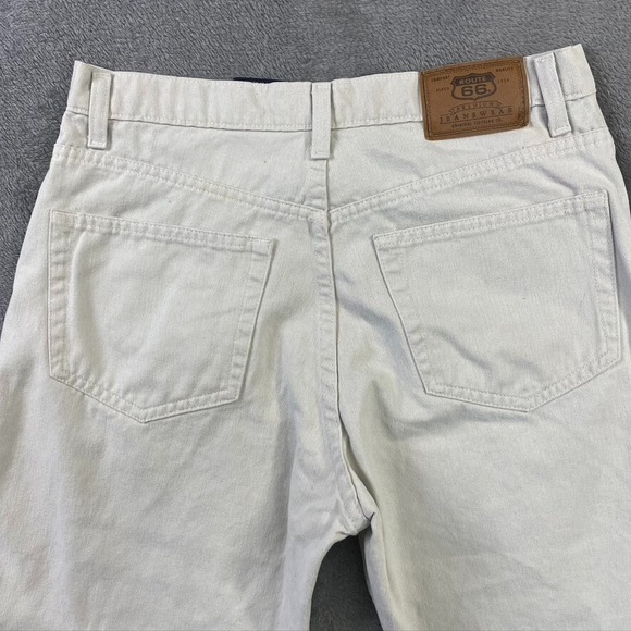 SOLD- Route 66 Jeans Mens 32x32 Ivory Denim Relaxed Straight Fit Pant Vintage - Picture 16 of 16